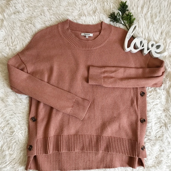 Madewell Sweaters - ◦ MADEWELL ◦ Brownstone side-button sweater